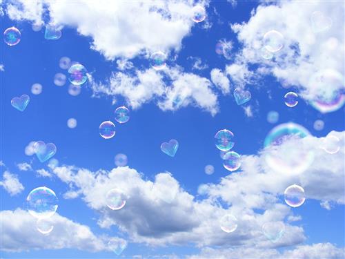 bubbles and clouds