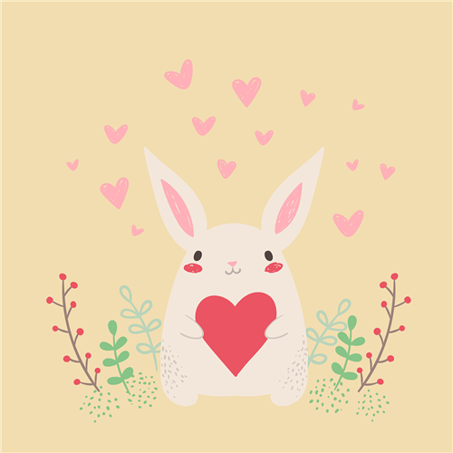 Bunny with heart
