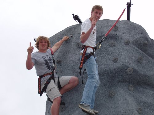Mike T. & Kyle K. Rock Climbing in PE